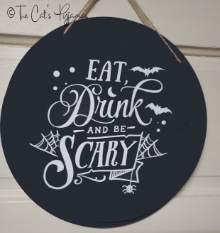 Eat, Drink, and Be Scary Door Hanger